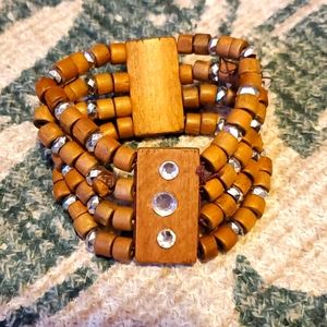 Boho Stretchy Wooden Bracelet